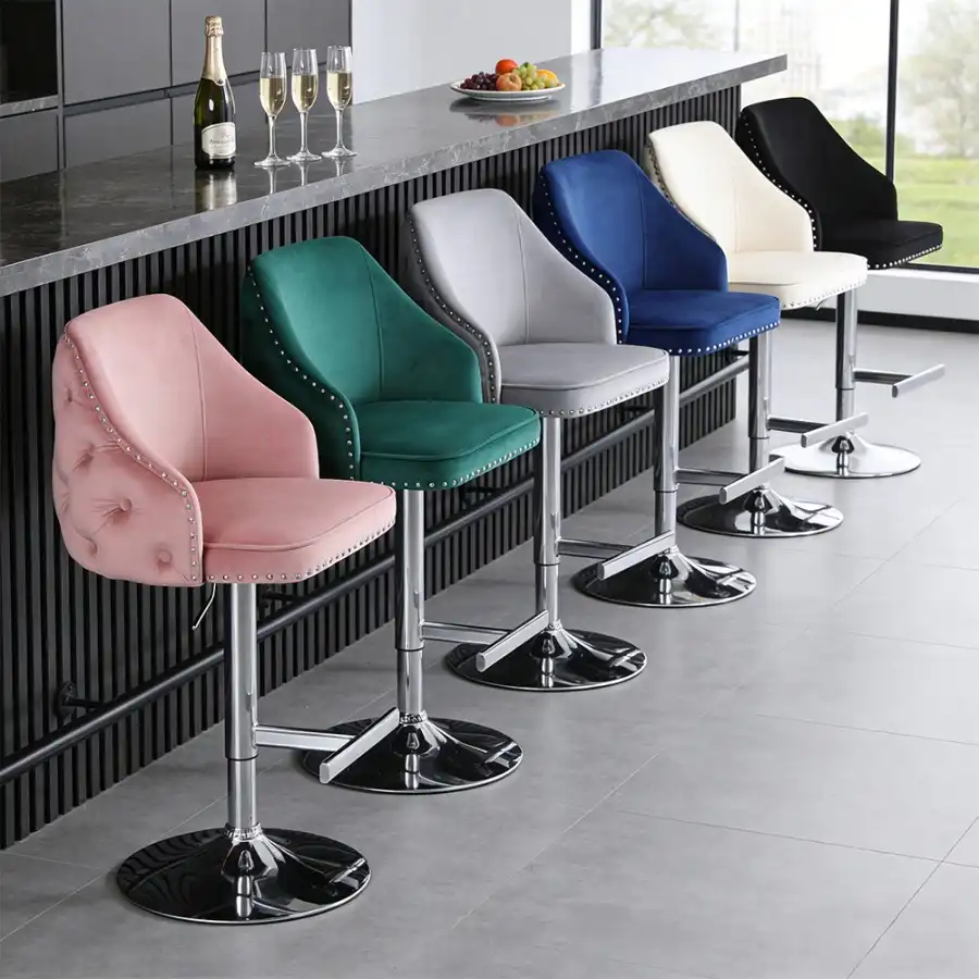 velvet swivel bar stools